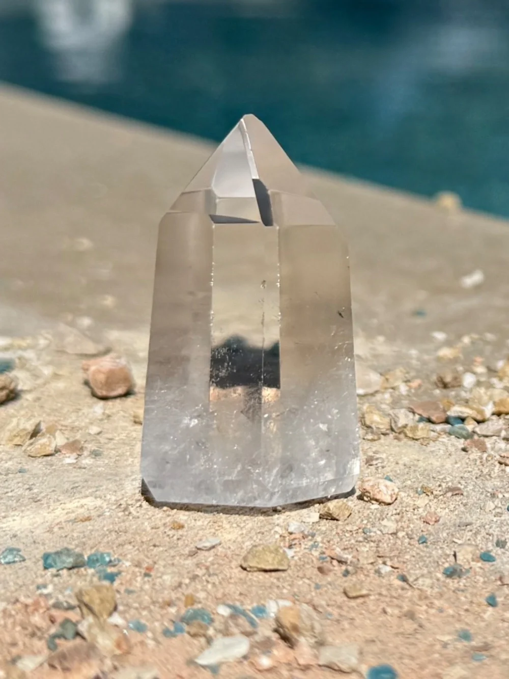 Russian High Polished Clear Quartz Tower Point Crystal
